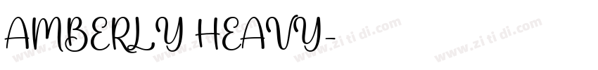 AMBERLY HEAVY字体转换
